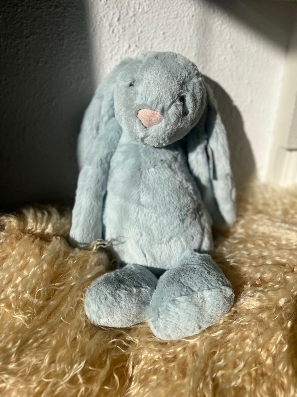 Rare Large Bashful Beau Baby Blue Bunny NWT Jellycat